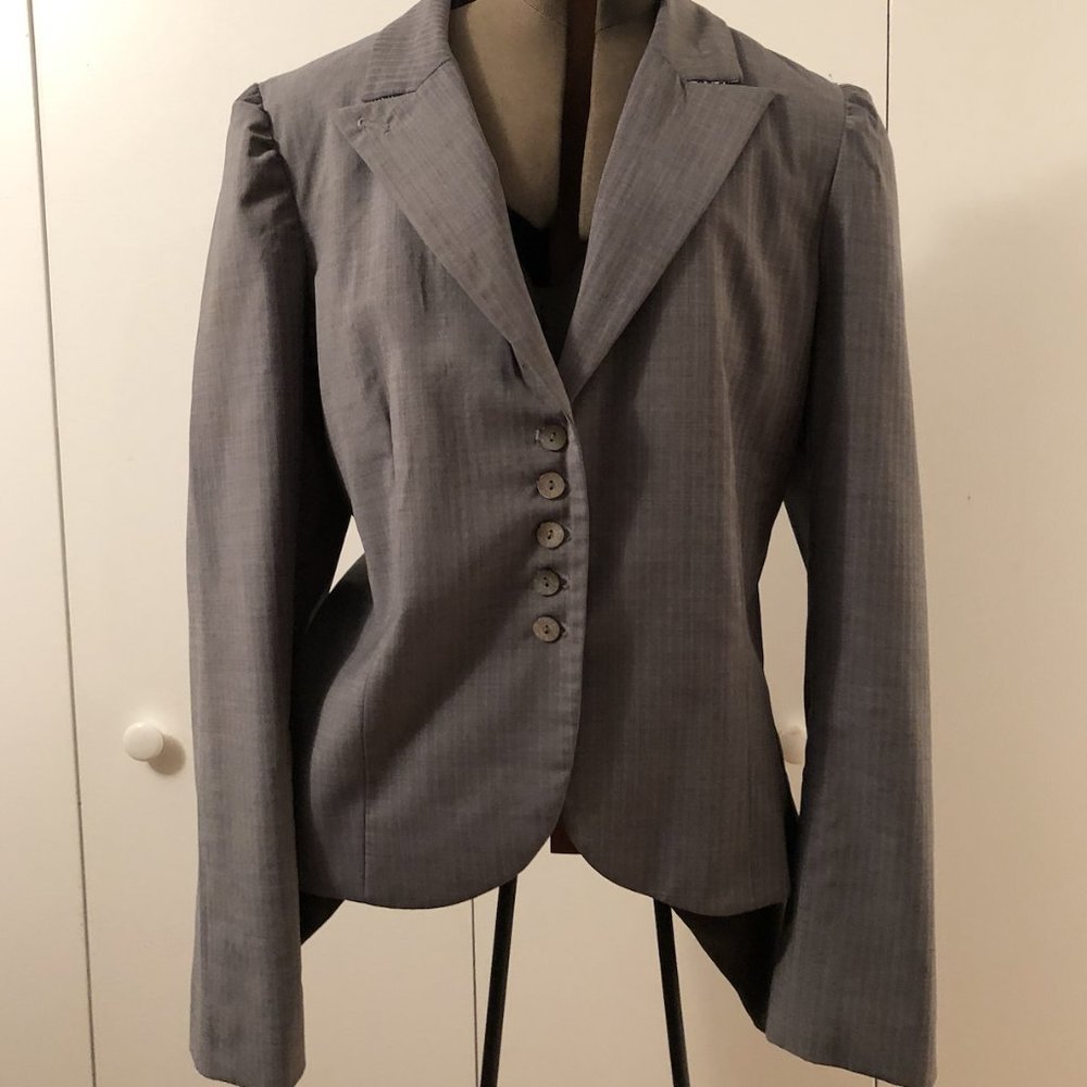 Rebecca Taylor cute grey jacket with pearl buttons